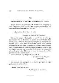 Última carta autógrafa de Menéndez y Pelayo / El Marqués de Cerralbo | Biblioteca Virtual Miguel de Cervantes