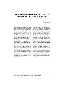 Norberto Bobbio: Estado de Derecho y democracia / Richard Bellamy | Biblioteca Virtual Miguel de Cervantes