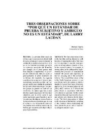 Tres observaciones sobre "Por qué un estándar de prueba subjetivo y ambio no es un estándar" de Larry Laudan / Michele Taruffo | Biblioteca Virtual Miguel de Cervantes