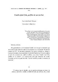 Camilo José Cela, perfiles de un escritor / Adolfo Vázquez Sotelo | Biblioteca Virtual Miguel de Cervantes