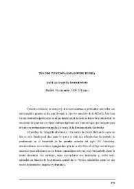 José Luis García Barrientos [Reseña]: "Teatro y ficción. Ensayos de teoría". (Madrid: Fundamentos, 2004) / Armando Pego Puigbó | Biblioteca Virtual Miguel de Cervantes
