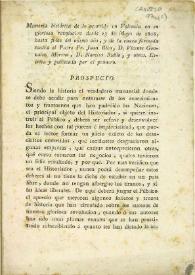 Memoria histórica de lo ocurrido en Valencia en su gloriosa revolución desde 23 de mayo de 1808, hasta fines del mismo año, y de la causa formada contra el Padre Fr. Juan Rico, Vicente González Moreno, Narcioso Rubio y otros / escrita y publicada por el primero | Biblioteca Virtual Miguel de Cervantes