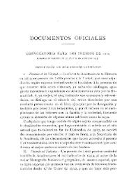 Convocatoria para los premios de 1914 / Eduardo de Hinojosa | Biblioteca Virtual Miguel de Cervantes