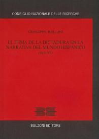 El tema de la dictadura en la narrativa del mundo hispánico : (siglo XX) / Giuseppe Bellini | Biblioteca Virtual Miguel de Cervantes