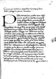 Comença lo libre apellat Sompnj den Bernat Metge lo primer tractat... | Biblioteca Virtual Miguel de Cervantes