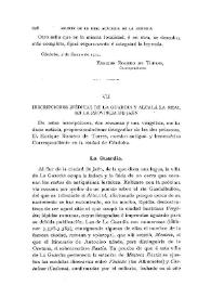Inscripciones inéditas de La Guardia y Alcalá la Real en la provincia de Jaén / Fidel Fita | Biblioteca Virtual Miguel de Cervantes