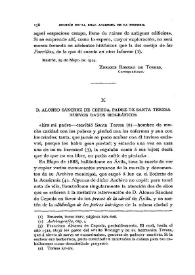 D. Alonso Sánchez de Cepeda, padre de Santa Teresa. Nuevos datos biográficos / Fidel Fita | Biblioteca Virtual Miguel de Cervantes