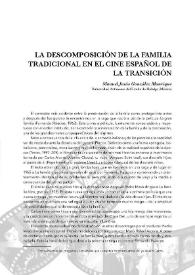 La descomposición de la familia tradicional en el cine español de la Transición / Manuel Jesús González Manrique | Biblioteca Virtual Miguel de Cervantes