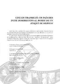 Cine en Transició: un país des d' "Ese hombre" fins al "Borde de un ataque de nervios" | Biblioteca Virtual Miguel de Cervantes