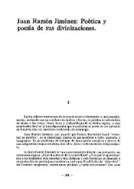 Juan Ramón Jiménez, poética y poesía de sus divinizaciones / Jacinto Luis Guereña | Biblioteca Virtual Miguel de Cervantes