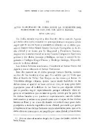 Actas municipales de Ávila sobre la fundación del Monasterio de San José por Santa Teresa (años 1562-1564) / Jesús Molinero | Biblioteca Virtual Miguel de Cervantes