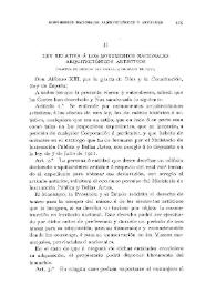 Ley relativa a los monumentos nacionales arquitectónicos artísticos (1915) | Biblioteca Virtual Miguel de Cervantes