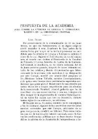 Propuesta de la Academia para cubrir la Cátedra de Lengua y Literatura rabínica en la Universidad Central / El Director, Fidel Fita; El Secretario accidental, Juan Pérez de Guzmán y Gallo | Biblioteca Virtual Miguel de Cervantes