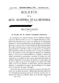 Necrología [Adolfo Fernández Casanova] / Juan Pérez de Guzmán y Gallo | Biblioteca Virtual Miguel de Cervantes