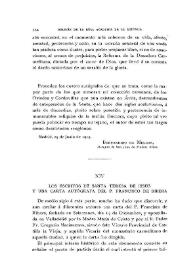 Los escritos de Santa Teresa de Jesús y una carta autógrafa del P. Francisco de Ribera / Fidel Fita | Biblioteca Virtual Miguel de Cervantes