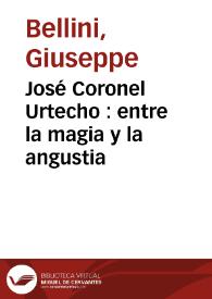 José Coronel Urtecho : entre la magia y la angustia / Giuseppe Bellini | Biblioteca Virtual Miguel de Cervantes
