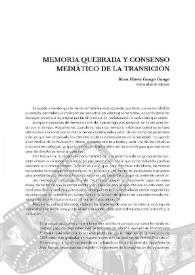 Memoria quebrada y consenso mediático de la Transición / Rosa Mª Ganga Ganga | Biblioteca Virtual Miguel de Cervantes