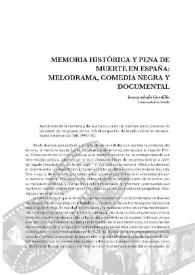 Memoria histórica y pena de muerte en España: Melodrama, comedia negra y documental / Inmaculada Gordillo | Biblioteca Virtual Miguel de Cervantes