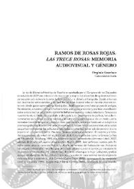 Ramos de rosas rojas. "Las trece rosas": Memorial audiovisual y género / Virginia Guarinos | Biblioteca Virtual Miguel de Cervantes