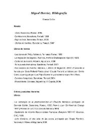 Miguel Herráez. Bibliografía / Germán Gullón | Biblioteca Virtual Miguel de Cervantes