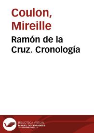 Ramón de la Cruz. Cronología | Biblioteca Virtual Miguel de Cervantes