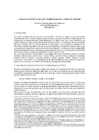 Variantes léxicas en los testimonios del "Libro del Tesoro" / Mª Nieves Sánchez González de Herrero | Biblioteca Virtual Miguel de Cervantes