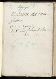 El sastre del Campillo : comedia. Inc.: Será hallarle maravilla... Exp.: nuestro sastre del Campillo / Luis de Belmonte Bermúdez | Biblioteca Virtual Miguel de Cervantes