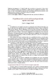 El problema de la revisión de la cronología del arte rupestre cuaternario / Martín Almagro Basch | Biblioteca Virtual Miguel de Cervantes