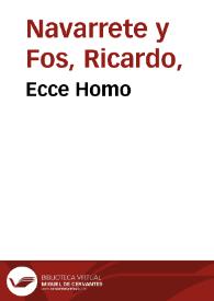 Ecce Homo / Murillo pintó; Grabado por F. Navarrete | Biblioteca Virtual Miguel de Cervantes