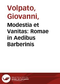 Modestia et Vanitas : Romae in Aedibus Barberinis / Leonardus da Vinci pinxit; Johannes Volpati sculp. 1770. | Biblioteca Virtual Miguel de Cervantes