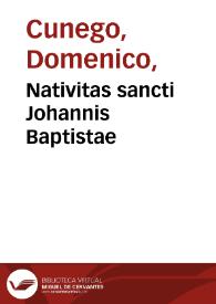 Nativitas sancti Johannis Baptistae / Ludovicus Carraci pinxit, Dominicus Cunego sculpsit Romae 17769. | Biblioteca Virtual Miguel de Cervantes