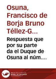 Respuesta que por su parte da el Duque de Osuna al núm. VI del Robespierre | Biblioteca Virtual Miguel de Cervantes