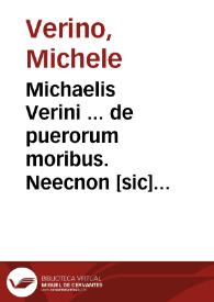 Michaelis Verini ... de puerorum moribus. Neecnon [sic] Ioannis Sobrarbi ... Disticha : cum commentariis | Biblioteca Virtual Miguel de Cervantes