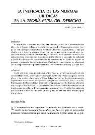 La ineficacia de las normas jurídicas en la Teoría Pura del Derecho / Raúl Calvo | Biblioteca Virtual Miguel de Cervantes