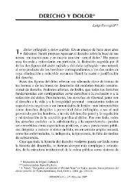 Derecho y dolor / Luigi Ferrajoli | Biblioteca Virtual Miguel de Cervantes