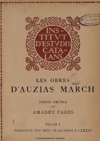 Les Obres d'Ausias March / Ausiàs March | Biblioteca Virtual Miguel de Cervantes