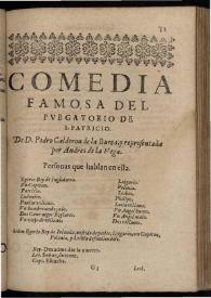 El purgatorio de San Patricio | Biblioteca Virtual Miguel de Cervantes