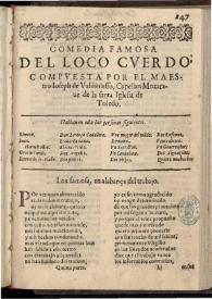 El loco cuerdo | Biblioteca Virtual Miguel de Cervantes