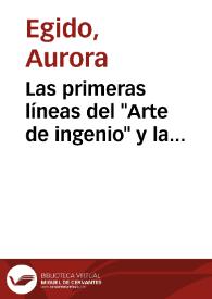 Las primeras líneas del "Arte de ingenio" y la "Historia natural" de Plinio / Aurora Egido | Biblioteca Virtual Miguel de Cervantes