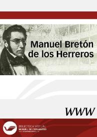 Manuel Bretón de los Herreros / director Pau Miret | Biblioteca Virtual Miguel de Cervantes