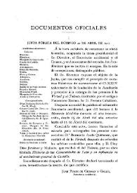 Junta pública del domingo 22 de abril de 1917 | Biblioteca Virtual Miguel de Cervantes