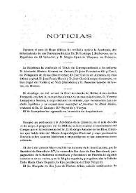Noticias. Boletín de la Real Academia de la Historia, tomo 70 (junio 1917). Cuaderno VI | Biblioteca Virtual Miguel de Cervantes