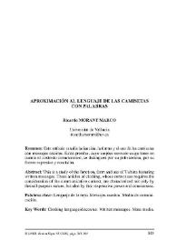 Aproximación al lenguaje de las camisetas con palabras / Ricardo Morant Marco | Biblioteca Virtual Miguel de Cervantes