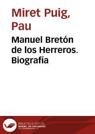 Manuel Bretón de los Herreros. Biografía | Biblioteca Virtual Miguel de Cervantes