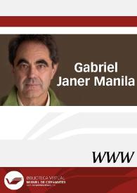 Gabriel Janer Manila / Directora Gemma Lluch Crespo | Biblioteca Virtual Miguel de Cervantes