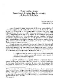 Entre burlas y veras: l'exercice de la justice dans les sainetes de Ramón de la Cruz / Mireille Coulon | Biblioteca Virtual Miguel de Cervantes