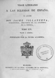 Viage literario a las iglesias de España. Tomo 16. Viage á Lérida / Jaime Villanueva | Biblioteca Virtual Miguel de Cervantes
