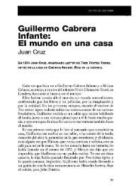 Guillermo Cabrera Infante: El mundo en una casa / Juan Cruz | Biblioteca Virtual Miguel de Cervantes