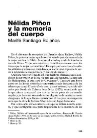 Nélida Piñón y la memoria del cuerpo / Marifé Santiago Bolaños | Biblioteca Virtual Miguel de Cervantes