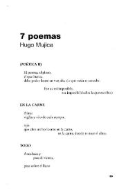 7 poemas / Hugo Mujica | Biblioteca Virtual Miguel de Cervantes